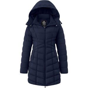 Women's Puffer Jacket Warm Padded Winter Coat Long Quilted Jacket Available in P